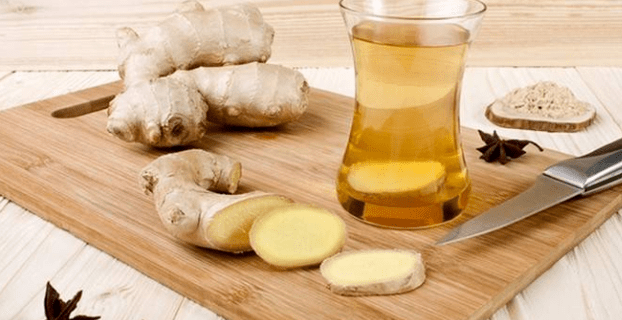 Ginger tea because of potential